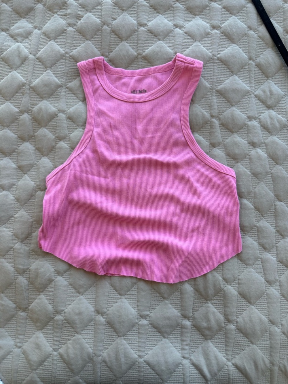 wild fable Pink Ribbed Crop Tank Top